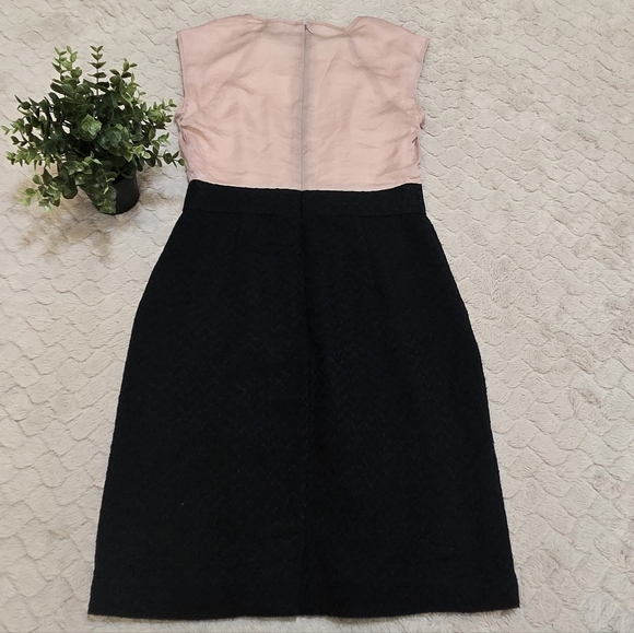 The Limited Pink & Black Colorblock Lace Pleated Bib Office Dress, Size 2 - Picture 5 of 10
